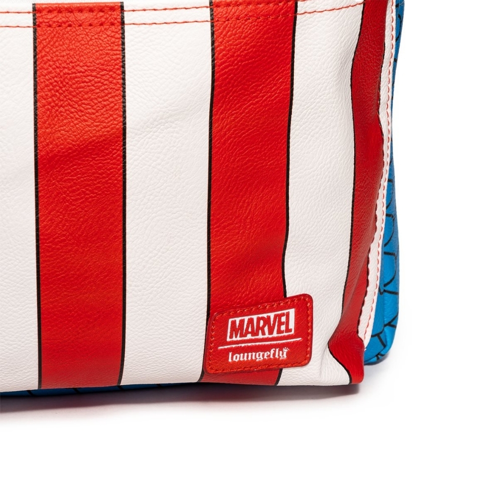 NWT: Loungefly Captain America Cosplay Backpack with Pin Set - Picture 9 of 12